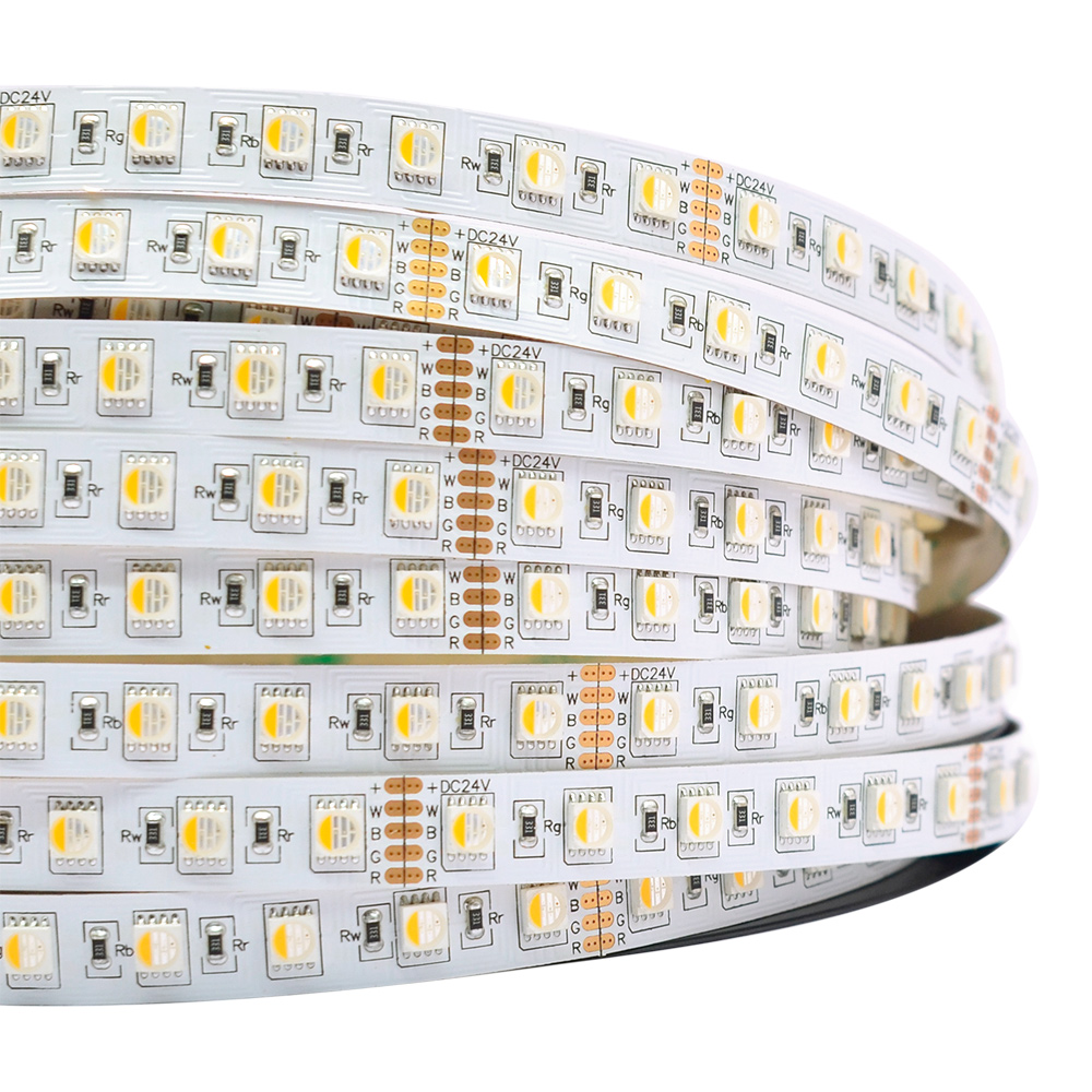 RGBW Super Bright 4 Colors in 1 Series DC24V Optional 5050SMD 420LEDs Flexible LED Strip Lights Waterproof Optional 16.4ft Per Reel By Sale